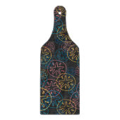 砂ドルライン赤い黄色の青 カッティングボード (正面)