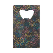 砂ドルライン赤い黄色の青 クレジットカード栓抜き (裏面)