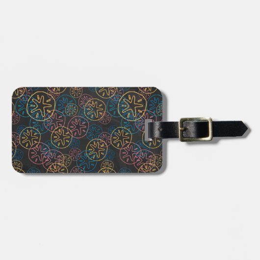 砂ドルライン赤い黄色の青 ラゲッジタグ (正面横)