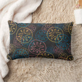 砂ドルライン赤い黄色の青 ランバークッション (ブランケット)