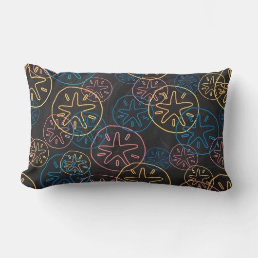 砂ドルライン赤い黄色の青 ランバークッション (正面)