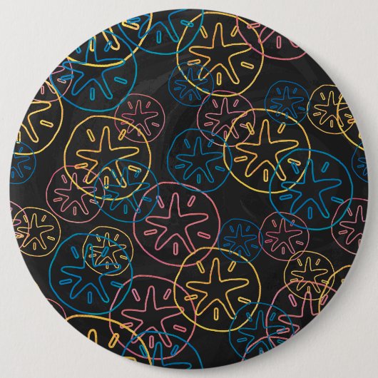 砂ドルライン赤い黄色の青 缶バッジ (正面)