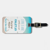 砂ドル海で日付を保存 ラゲッジタグ (正面横)