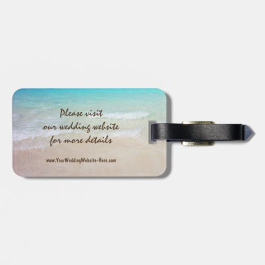 砂ドル海で日付を保存 ラゲッジタグ (裏面横)