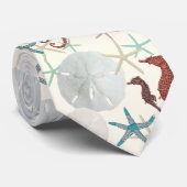砂ドル海の馬ヒトデユニセックス ネクタイ (ロール)