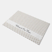 砂ドル海シェルパターンをパーソナライズ ドアマット (アングル)