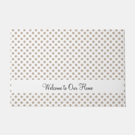 砂ドル海シェルパターンをパーソナライズ ドアマット (正面)