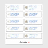 砂ドル海スターホワイト個々の郵送 シール (シート)