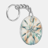 砂ドル海スプラッシュシーウォーター結婚カラー キーホルダー (正面左)