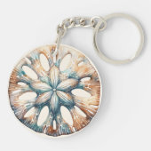 砂ドル海スプラッシュシーウォーター結婚カラー キーホルダー (裏面)