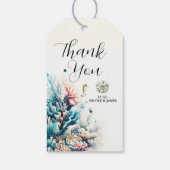 砂ドル海スプラッシュシーウォーター結婚カラー ギフトタグ (裏面)