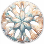 砂ドル海スプラッシュシーウォーター結婚カラー シール (正面)