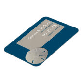 砂ドル海ブルービーチ結婚式日付を保存 マグネット (左側)