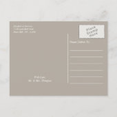 砂ドル海ブルービーチ結婚式日付を保存 案内ポストカード (裏面)