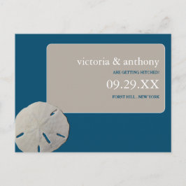 砂ドル海ブルービーチ結婚式日付を保存 案内ポストカード