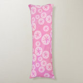 砂ドル白とピンク ボディピロー (正面縦)