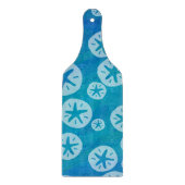 砂ドル白と青のパターン カッティングボード (正面)