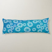 砂ドル白と青のパターン ボディピロー (裏面)