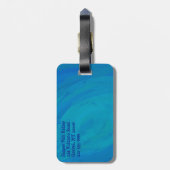 砂ドル白と青のパターン ラゲッジタグ (裏面縦)