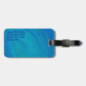 砂ドル白と青のパターン ラゲッジタグ (裏面横)