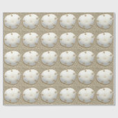 砂ドル金ゴールドグリッタールックビーチ砂の夏 ラッピングペーパー (フラット)