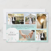 砂ドル5枚結婚のサンキューカード サンキューカード (正面)