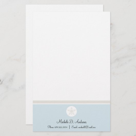 砂ドル 便箋 (正面/裏面)