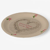 砂ハートバラ紙プレート ペーパープレート (アングル)