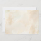 砂ハートビーチ結婚式フォト招待状ベージュ 招待状 (裏面)