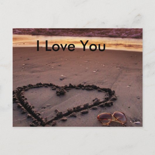 砂ハート ポストカード (正面)