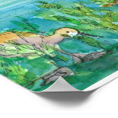 砂パイパーレイクショアバーズマウンテンウォーター色 ポスター (角)