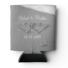 砂パーソナライズされた缶の結婚ハート