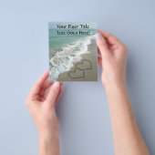 砂ビーチの連動ハート、海結婚/s チラシ (手)