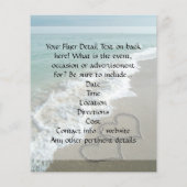 砂ビーチの連動ハート、海結婚/s チラシ (裏面)