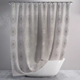 砂ビーチフローラ織パターン（の模様が）ある物 シャワーカーテン