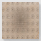 砂ビーチフローラ織パターン（の模様が）ある物 ストーンコースター (正面)