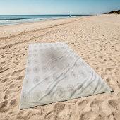 砂ビーチフローラ織パターン（の模様が）ある物 ビーチタオル