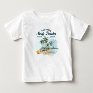 砂ビーチ子供用Tシャツ ベビーTシャツ