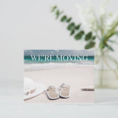 砂ビーチ海の住所変更 案内ポストカード (スタンド正面)