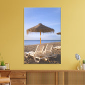 砂ビーチ用傘付き椅子 キャンバスプリント (インサイチュ (リビング))