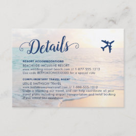 砂ビーチ結婚式詳細宿泊旅行 エンクロージャーカード