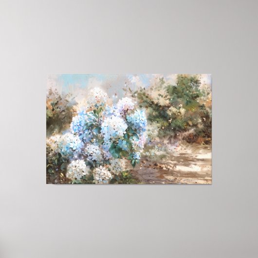 *~*砂ビーチTV2あじさいアートCanvas Print キャンバスプリント (正面)