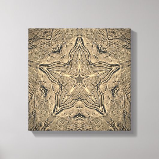 砂プリントの靴マンダラ2 キャンバスプリント (正面)