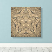 砂プリントの靴マンダラ2 キャンバスプリント (インサイチュ (ウッドフロア))