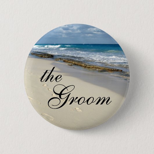 砂ボタンの足跡 缶バッジ (正面)