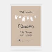 砂ボホミニマル半透明ベビーシャワー アクリルサイン (正面)