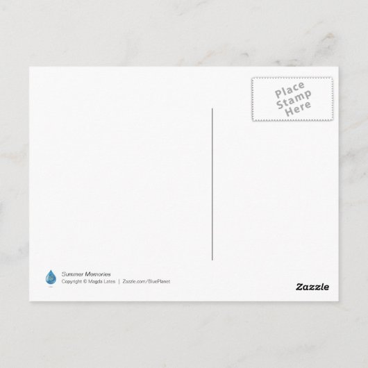 砂ポストカードの貝殻 ポストカード (裏面)