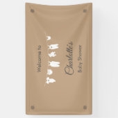 砂ミニマル男女兼用主義ベビーシャワー 横断幕 (縦)