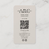 砂ミニマル美容師組紐サロンモノグラム 名刺 (裏面)