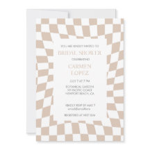 砂モダンバラチェックブライダルシャワー